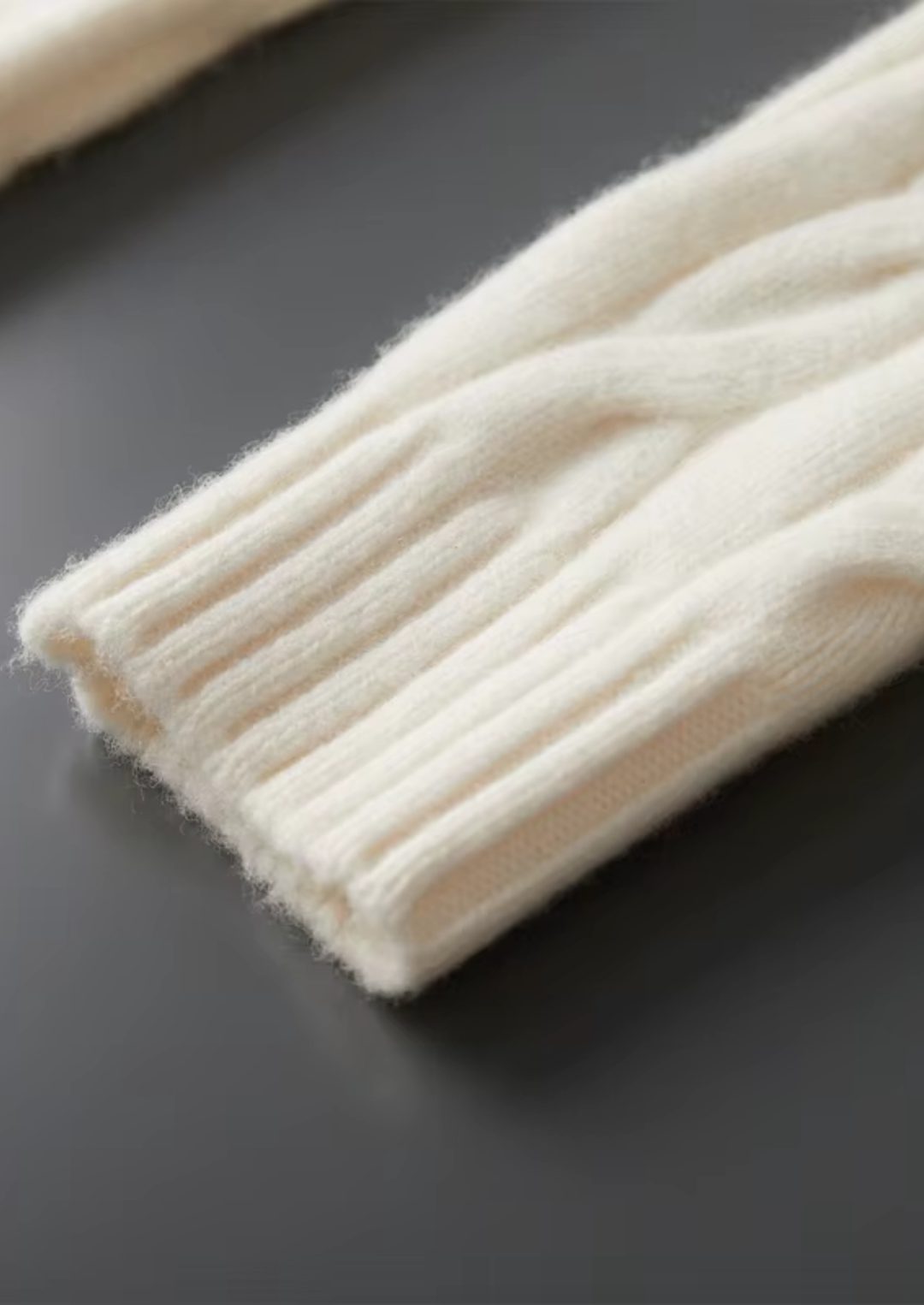 Pure Merino Dual Zip Cable Cardigan ivory image 8 #color_ivory