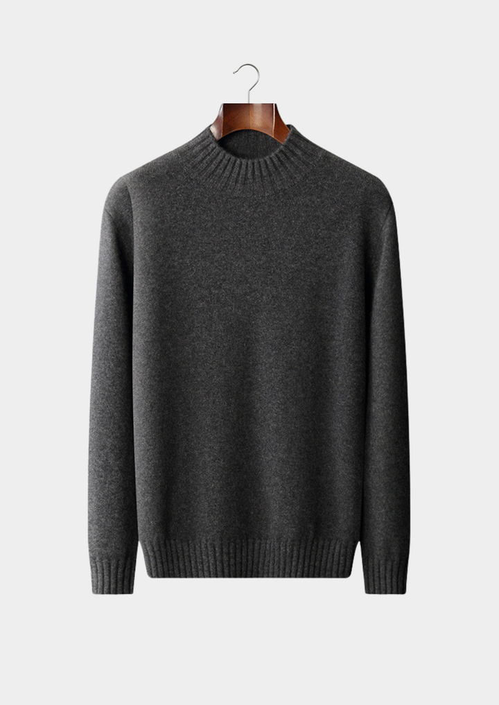 Pure Cashmere Mockneck Sweater dark gray image 1 #color_dark-gray