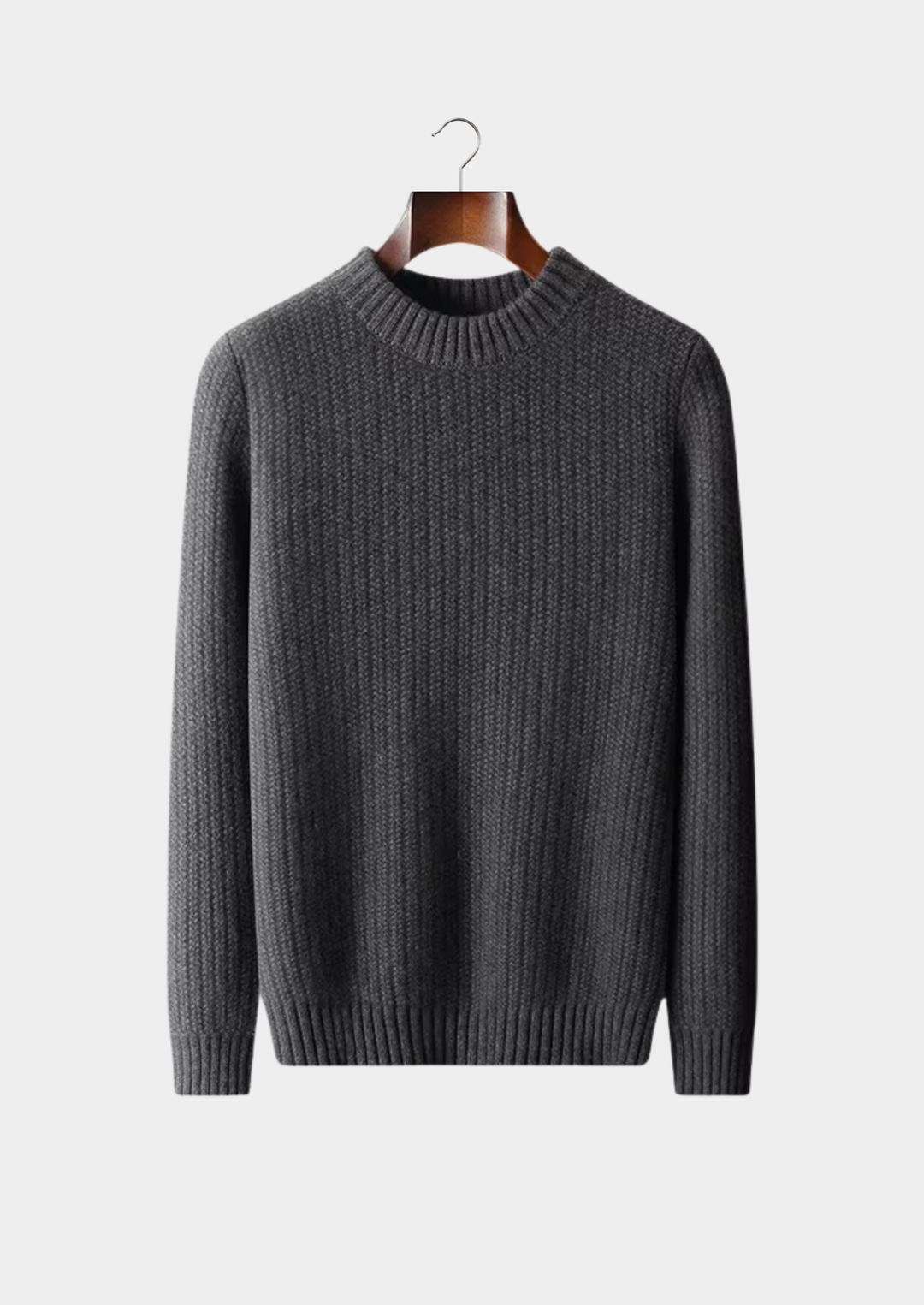 Pure Cashmere Heavyweight Crewneck dark gray image 1 #color_dark-gray
