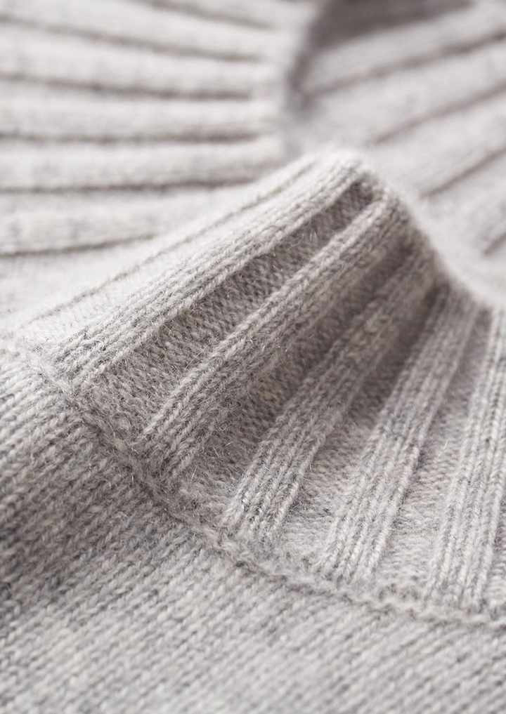 Pure Cashmere Light Gray Mockneck Sweater light gray image 5 #color_light-gray