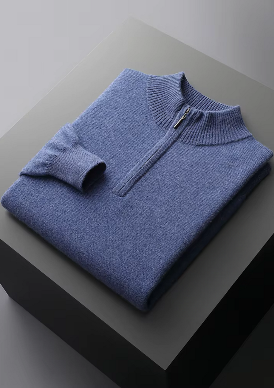 Pure Merino Classic Half-Zip blue image 1 #color_blue