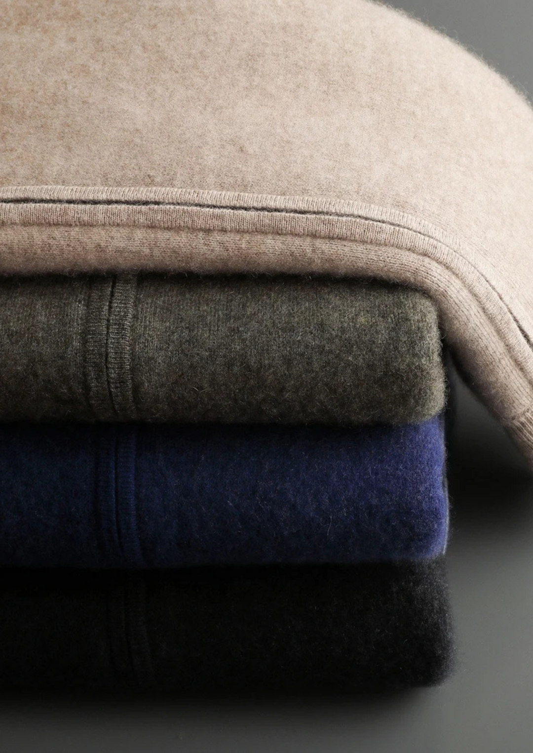 Cashmere Two-Tone Zip Cardigan navy blue image 2 #color_navy-blue