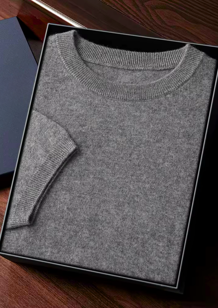 Cashmere Crewneck T-Shirt dark gray image 1 #color_dark-gray