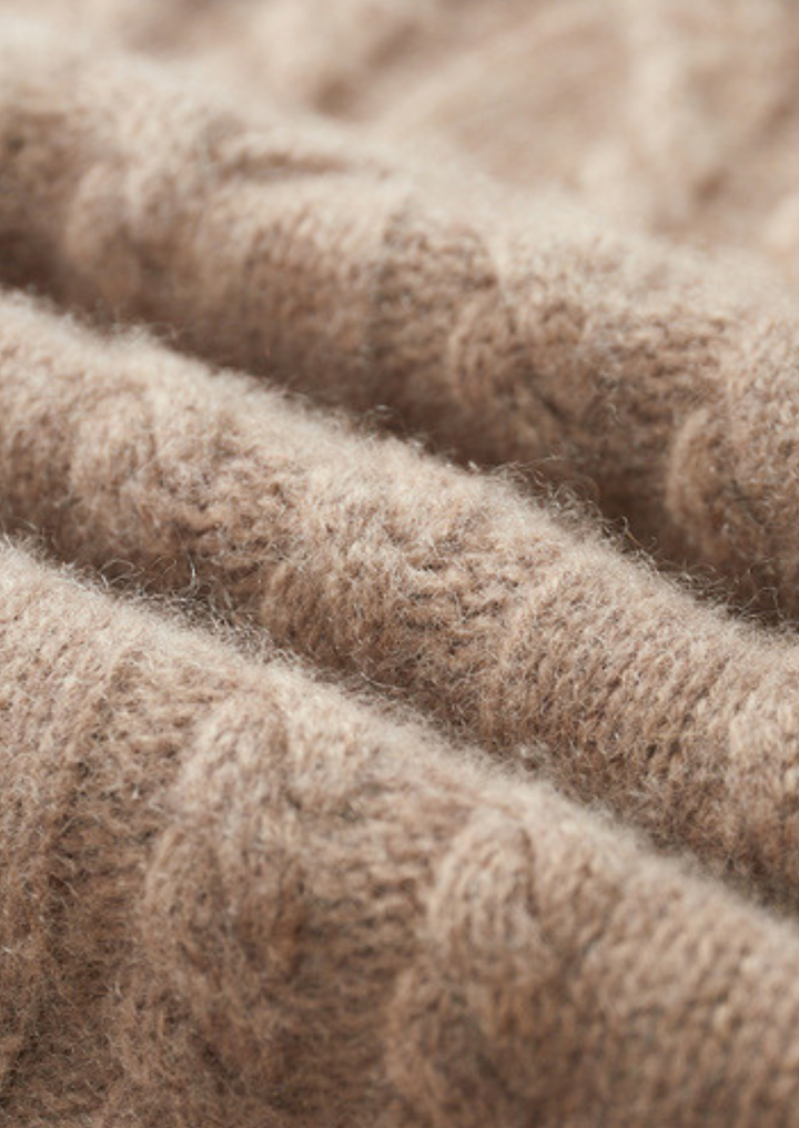 Pure Cashmere Cable Half Zip Sweater beige image 4 #color_beige