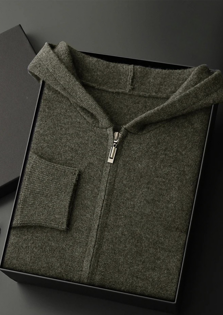Cashmere Zip Hoodie olive image 1 #color_olive