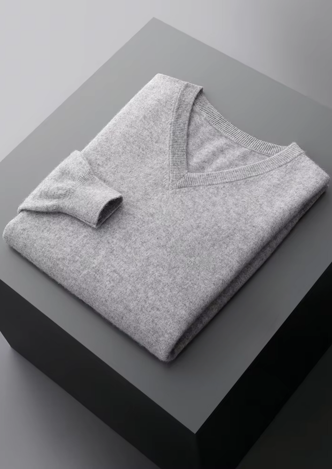 Pure Merino V-Neck Sweater light gray image 1 #color_light-gray