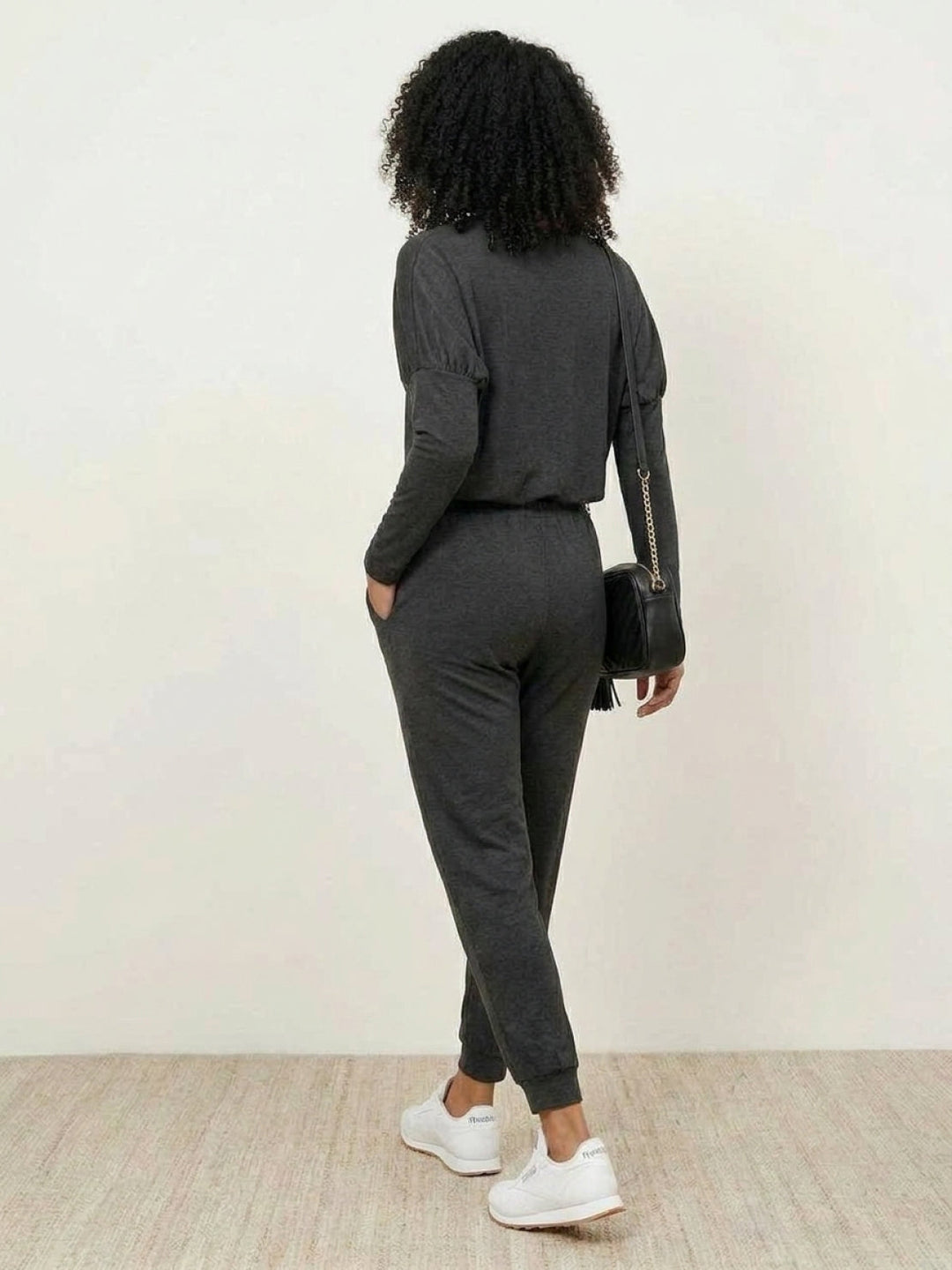 Cozy Chic Two-Piece Sweatsuit Set gray image 6 