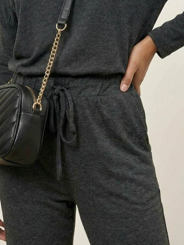 Cozy Chic Two-Piece Sweatsuit Set gray image 7 