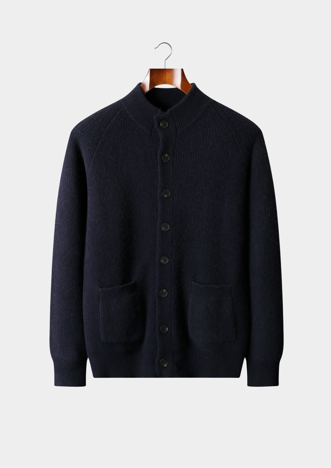 Pure Cashmere Button Overshirt navy blue image 1 #color_navy-blue