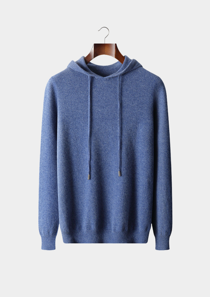 The Pure Merino Leisure Hoodie sea blue image 1 #color_sea-blue