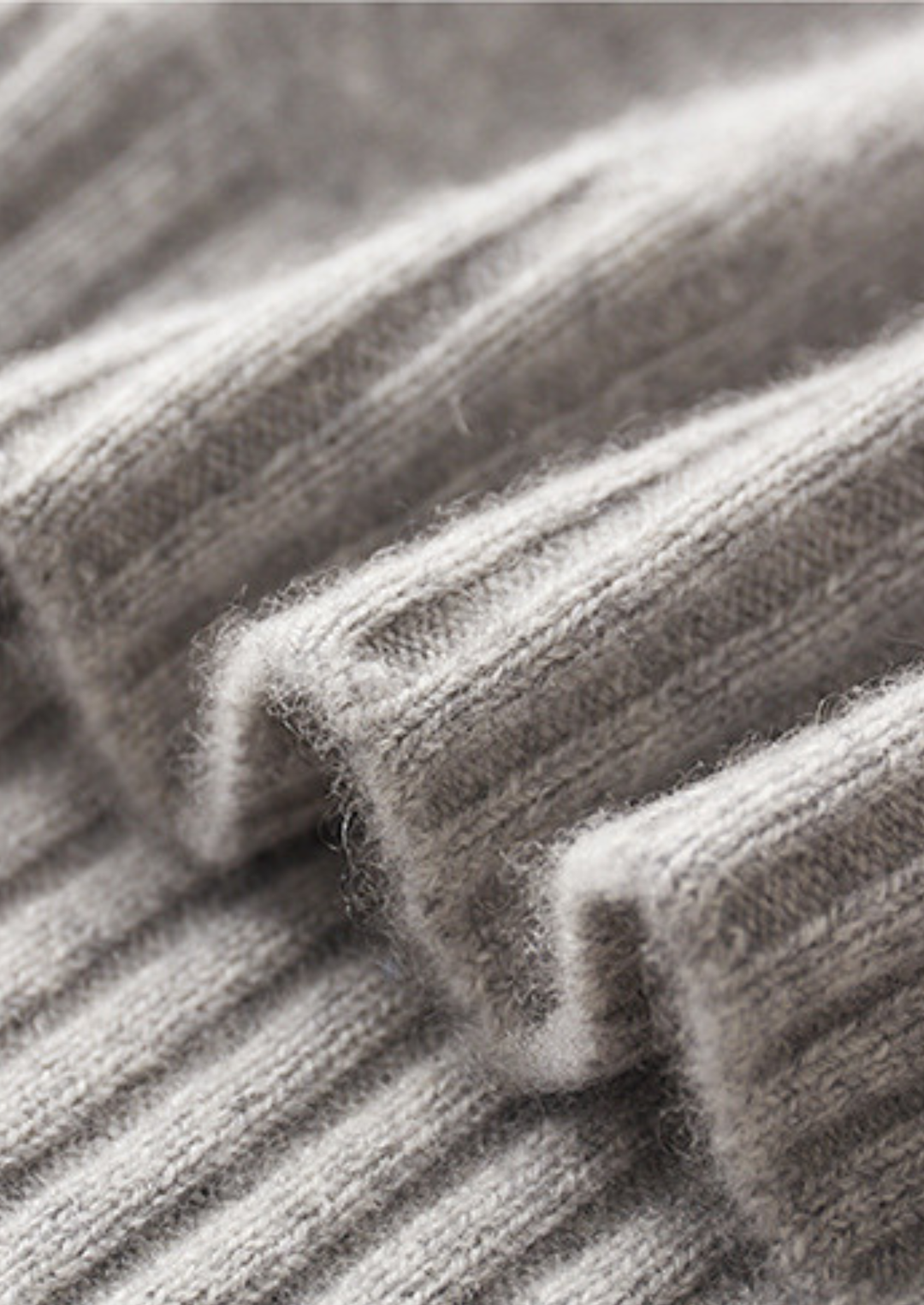 Pure Cashmere Light Gray Mockneck Sweater light gray image 4 #color_light-gray
