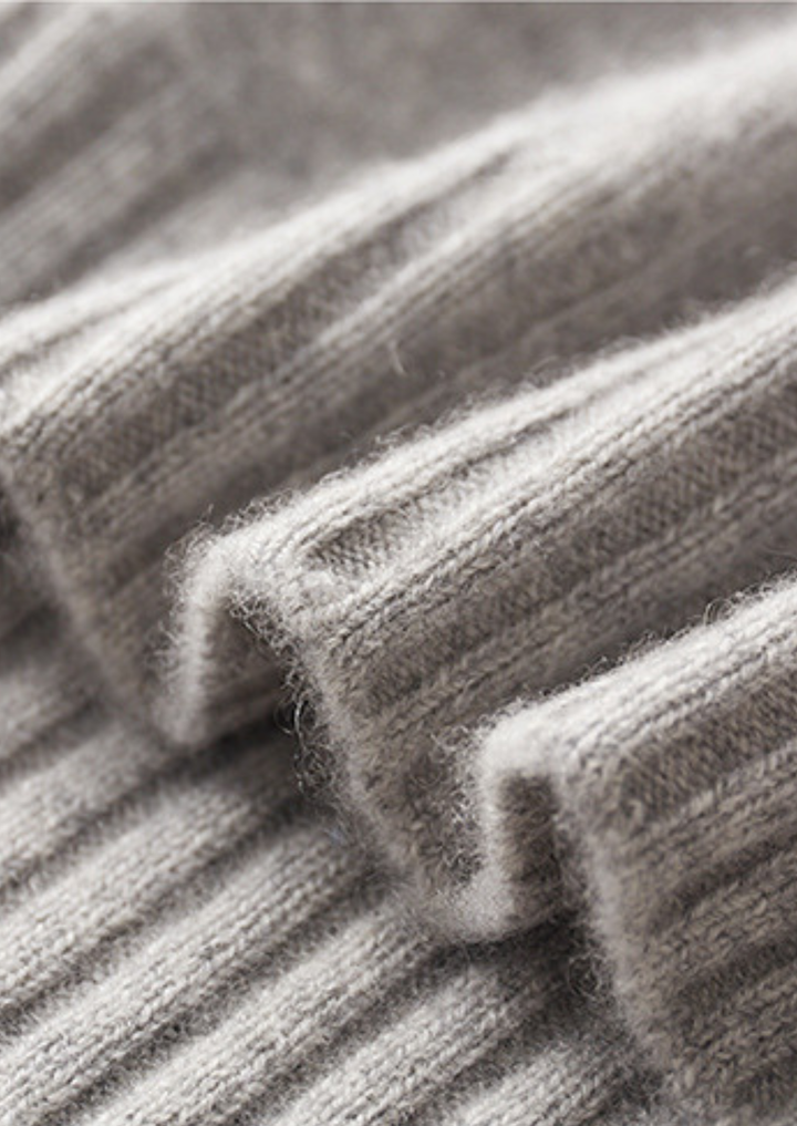 Pure Cashmere Light Gray Mockneck Sweater light gray image 4 #color_light-gray