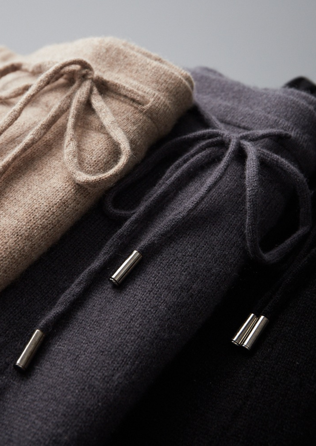 Beige Cashmere Joggers black image 2 #color_black