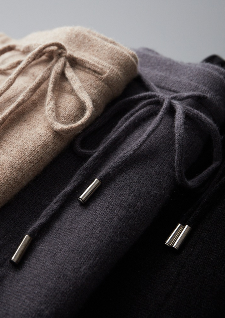 Beige Cashmere Joggers black image 2 #color_black