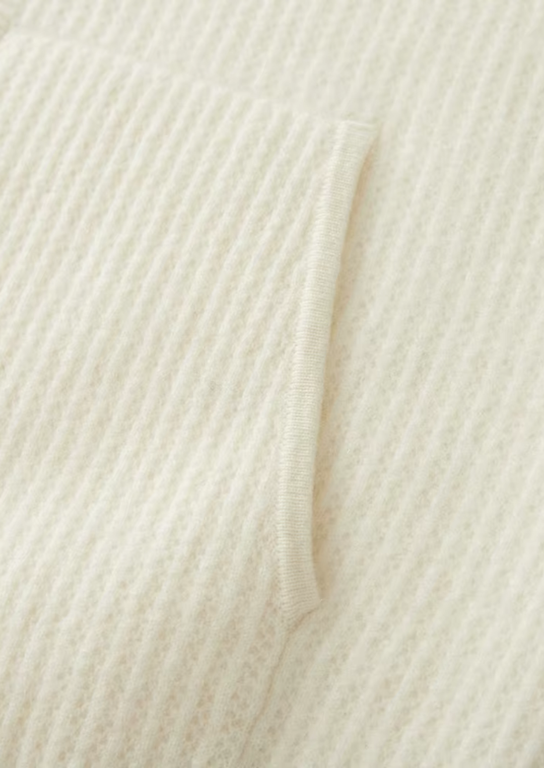 Pure Merino Ribbed Zip Hoodie cream white image 4 #color_cream-white
