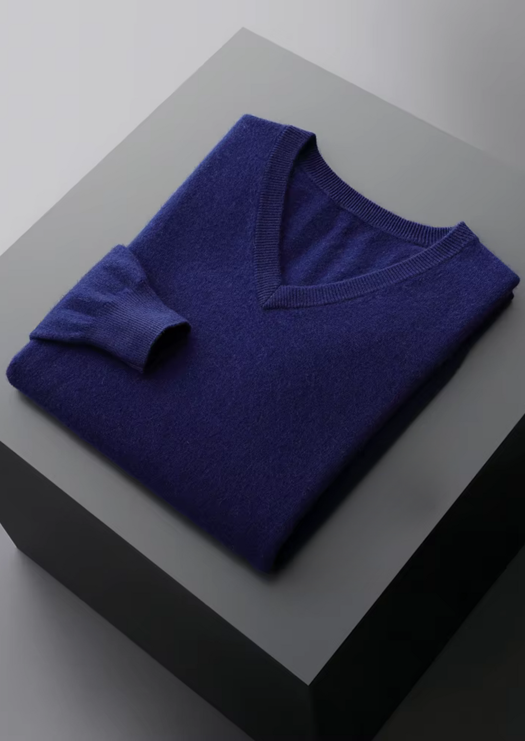Pure Merino V-Neck Sweater navy blue image 1 #color_navy-blue