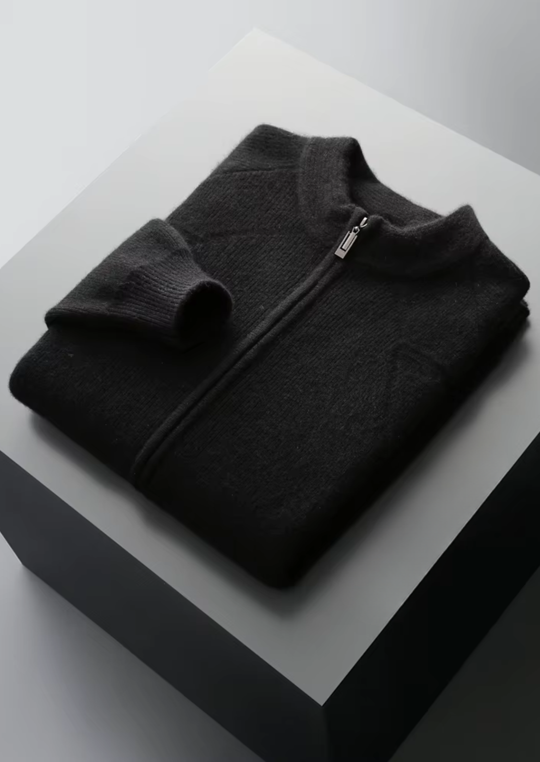 Ribbed Zip Cardigan black image 1 #color_black