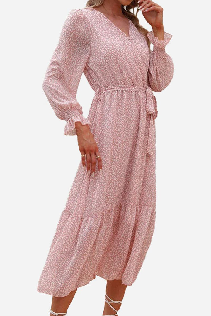 Bloom Wrap Midi Dress blooming pink image 1 