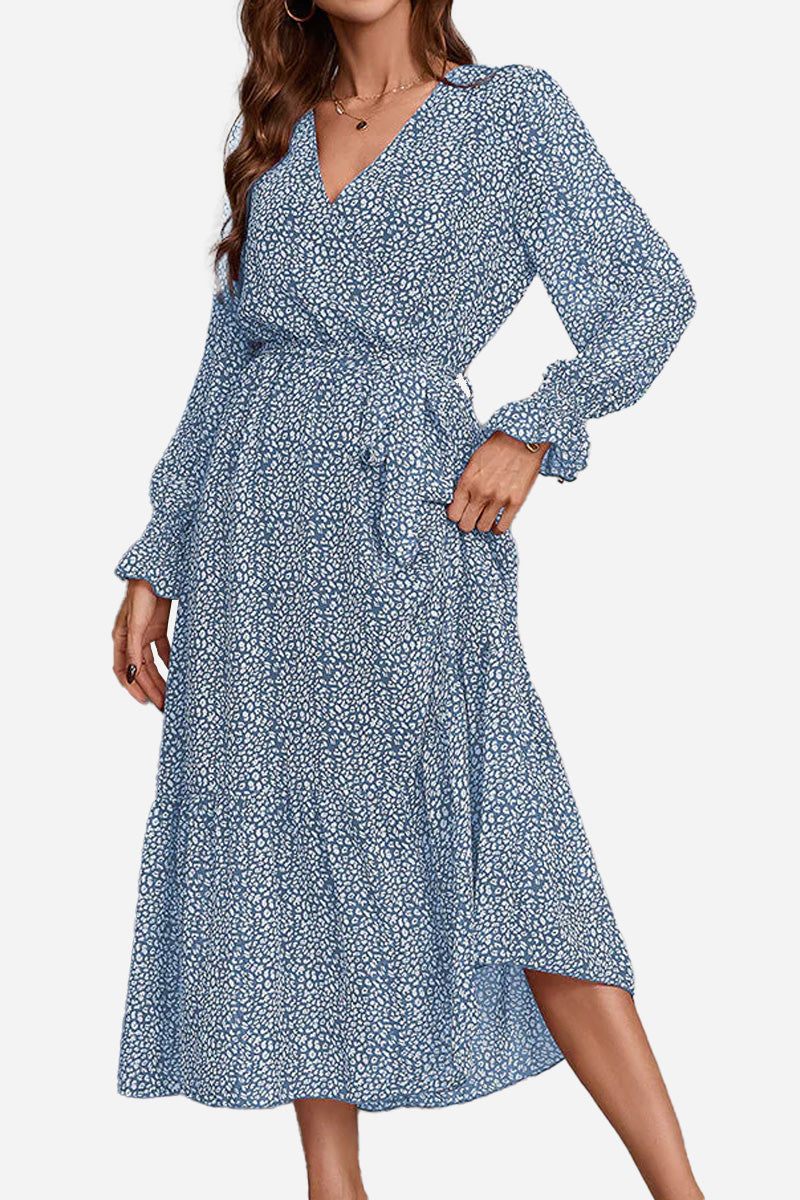 Bloom Wrap Midi Dress blooming blue image 1 