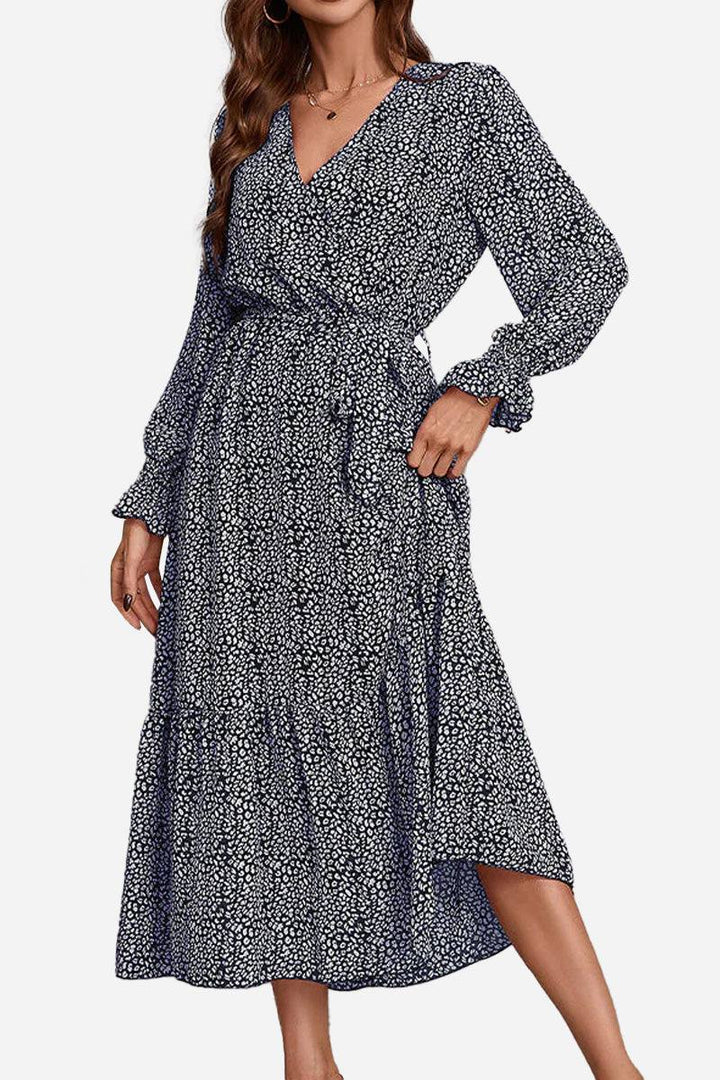 Bloom Wrap Midi Dress blooming black image 1 