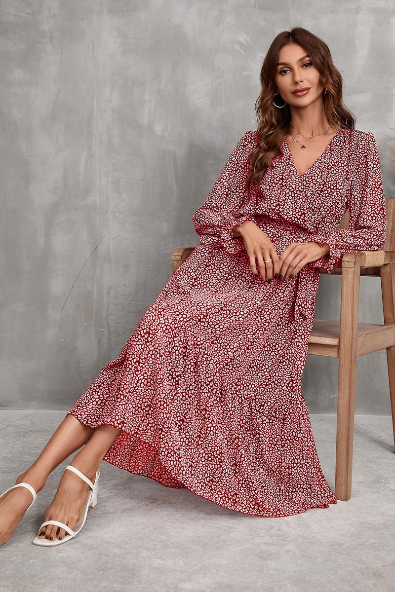 Bloom Wrap Midi Dress blooming red image 2 