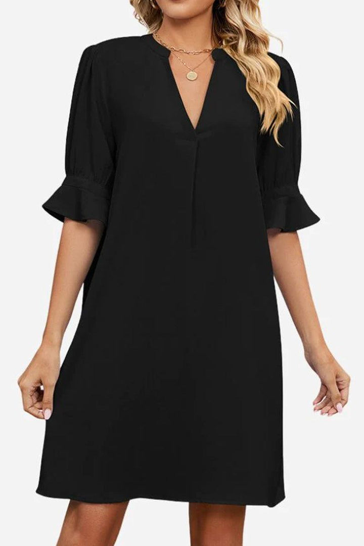Dainty Charm Casual Ruffle Dress black image 1 