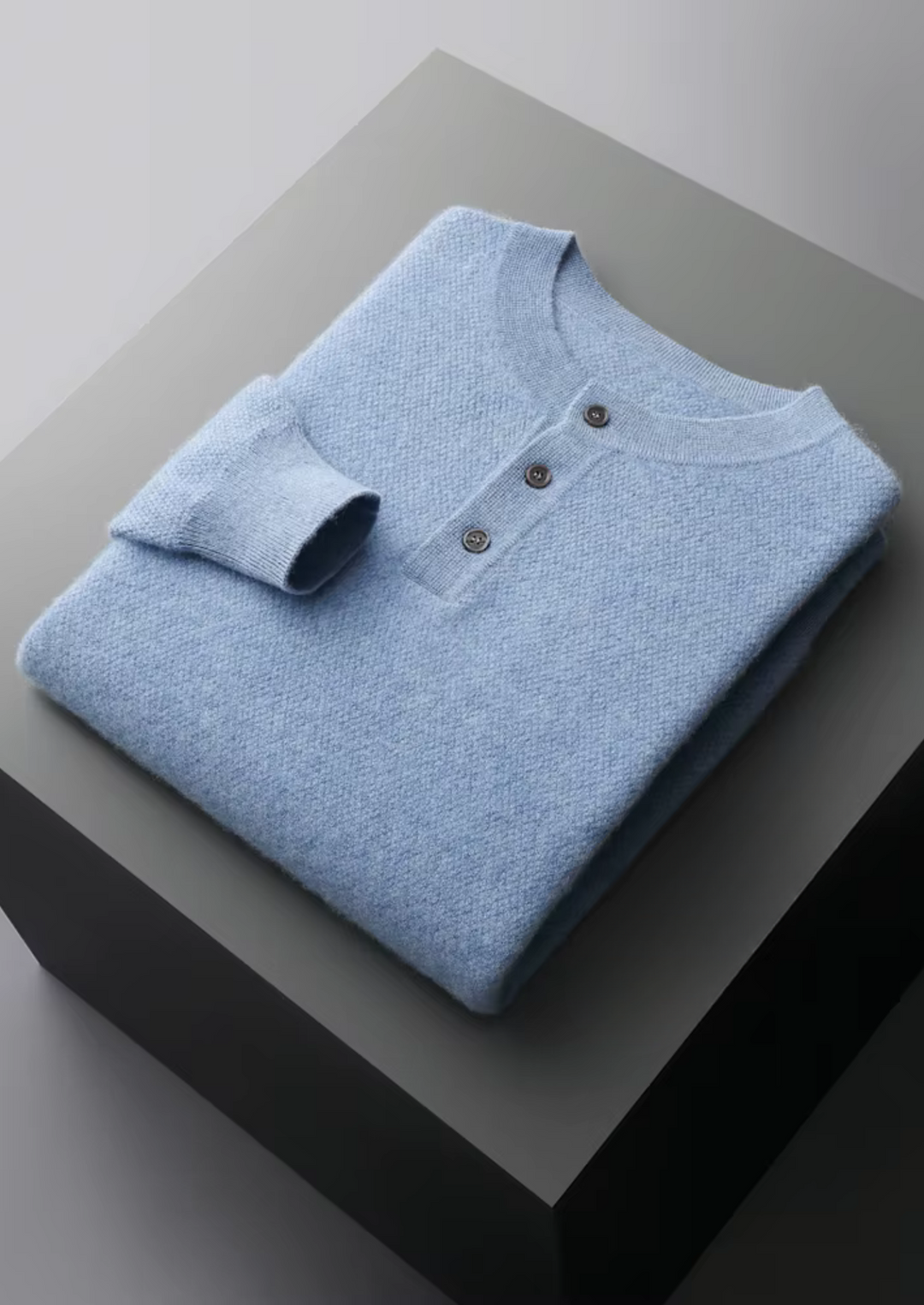 Cashmere Henley Sweater light blue image 1 #color_light-blue