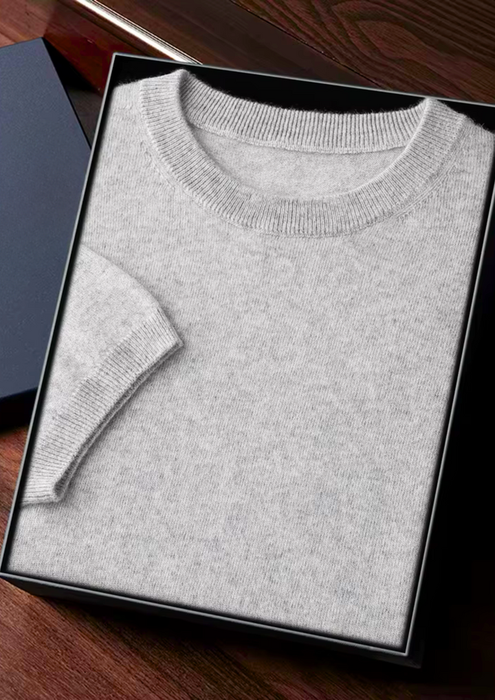Cashmere Crewneck T-Shirt light gray image 1 #color_light-gray