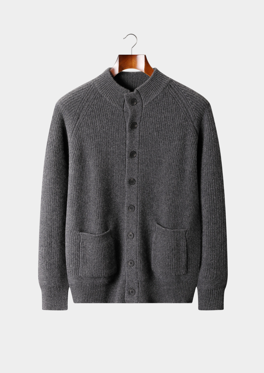 Pure Cashmere Button Overshirt dark gray image 1 #color_dark-gray