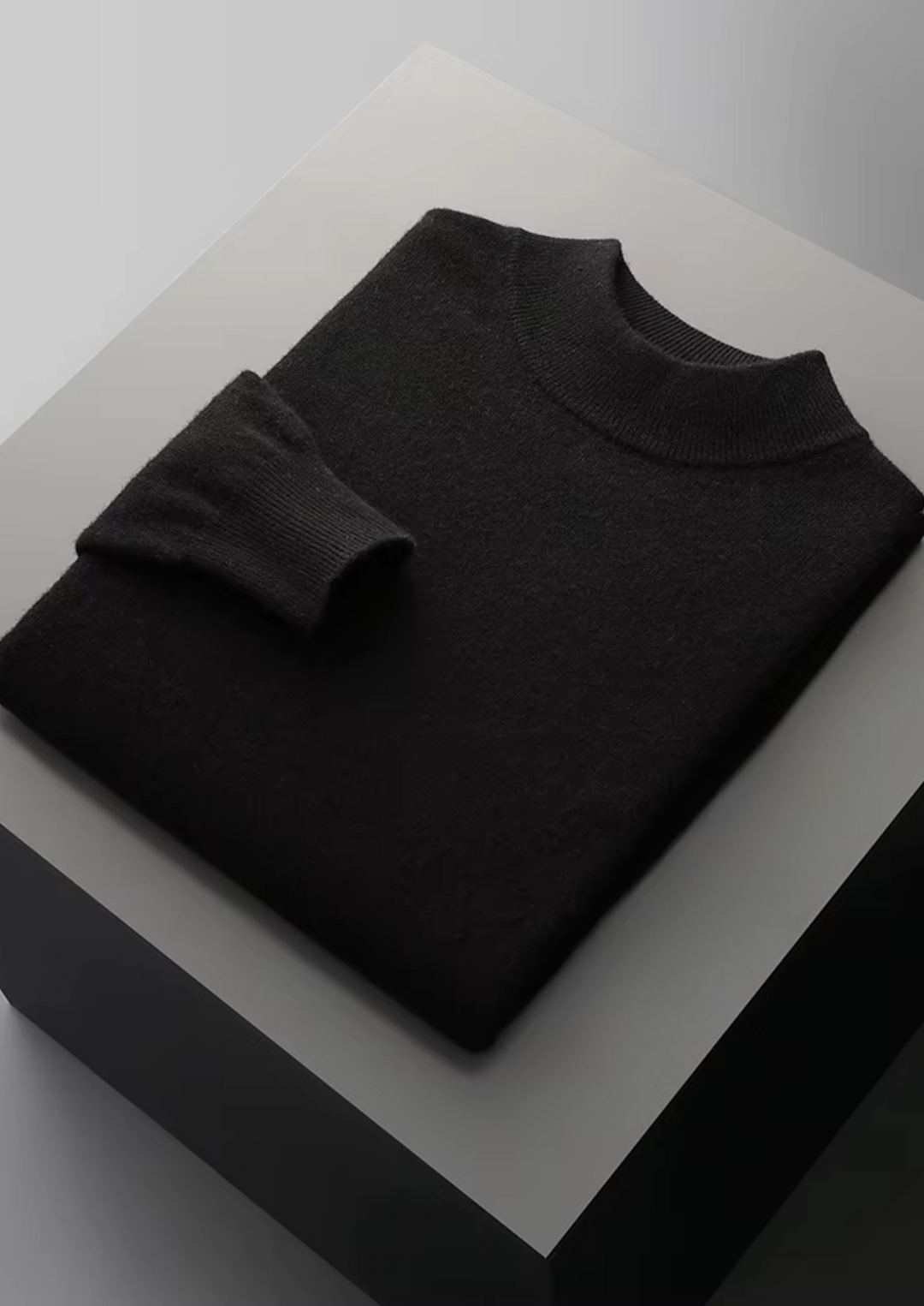 Pure Merino Mockneck black image 1 #color_black