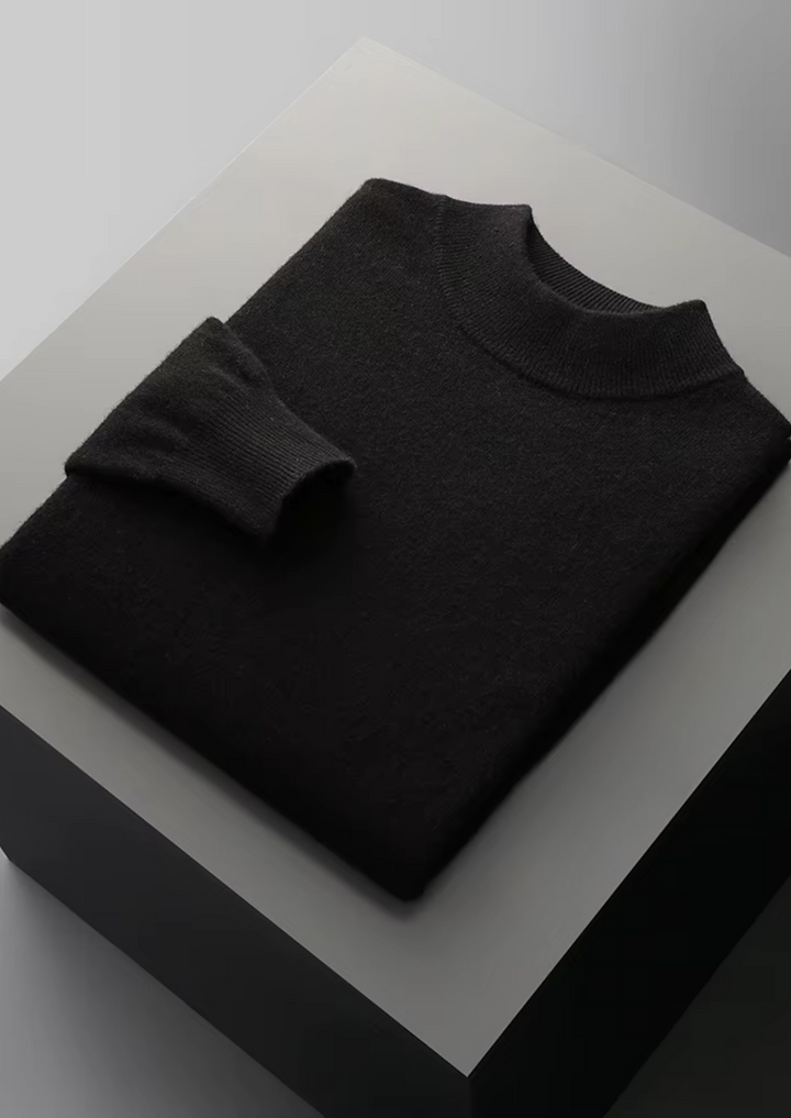 Pure Merino Mockneck black image 1 #color_black