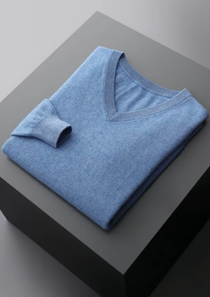 Pure Merino V-Neck Sweater light blue image 1 #color_light-blue