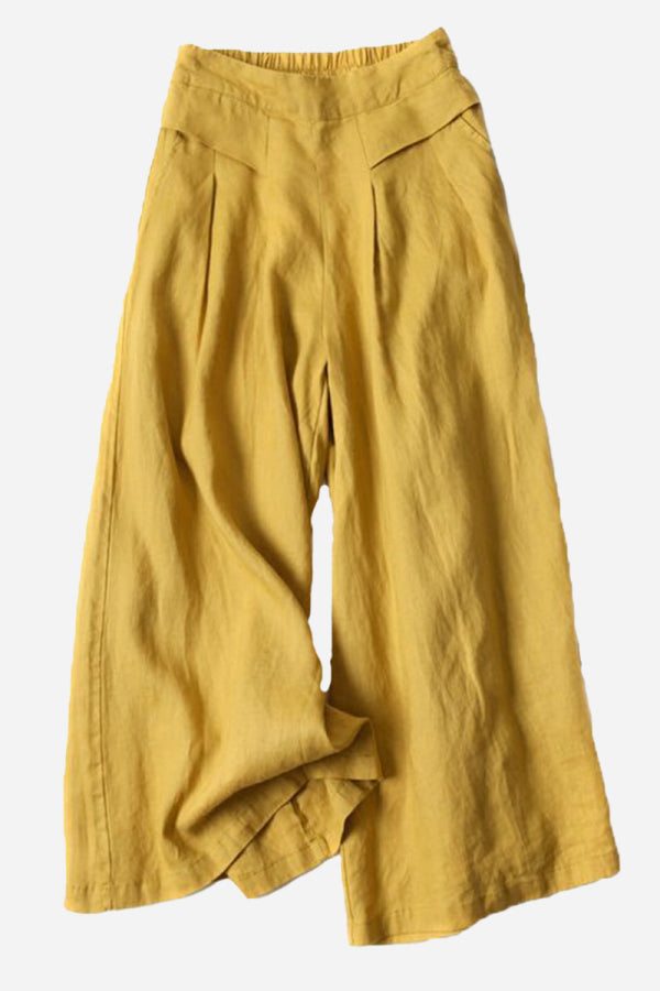 Sun-Kissed Elegance Lightweight Palazzos yellow image 3 