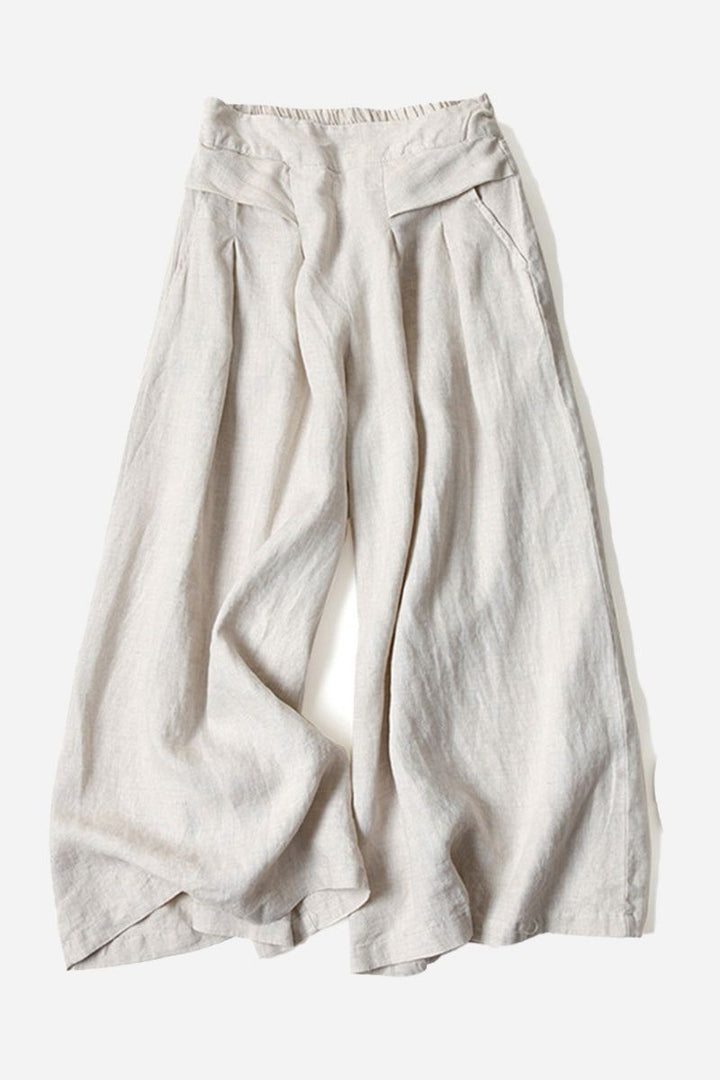 Sun-Kissed Elegance Lightweight Palazzos beige image 1 