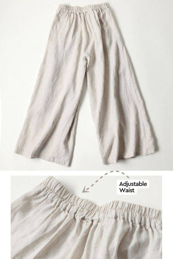 Sun-Kissed Elegance Lightweight Palazzos beige image 3 
