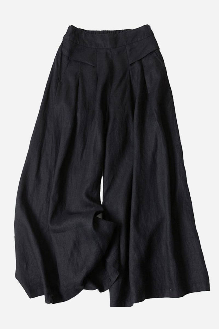 Sun-Kissed Elegance Lightweight Palazzos black image 1 