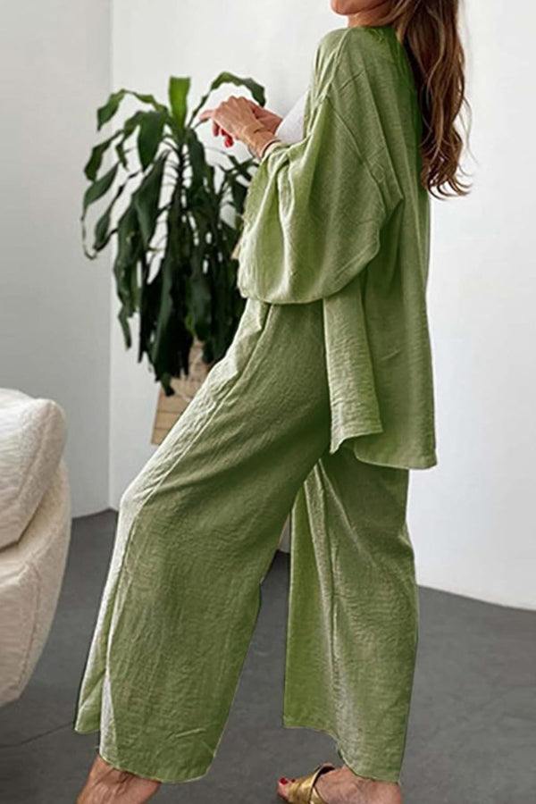 Chic Comfort Kimono Two-Piece Set beige image 6 