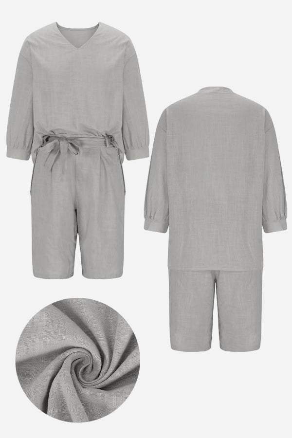 Stay Cool &amp; Classy: Two-piece Set With Loose Shirt &amp; High-waisted Shorts