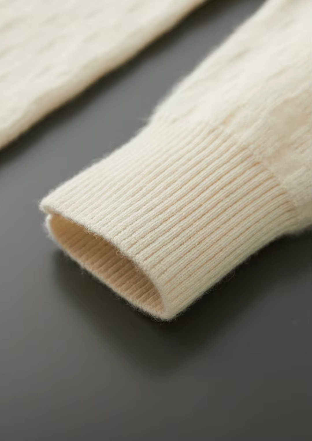 Pure Merino Textured Crewneck ivory image 4 #color_ivory