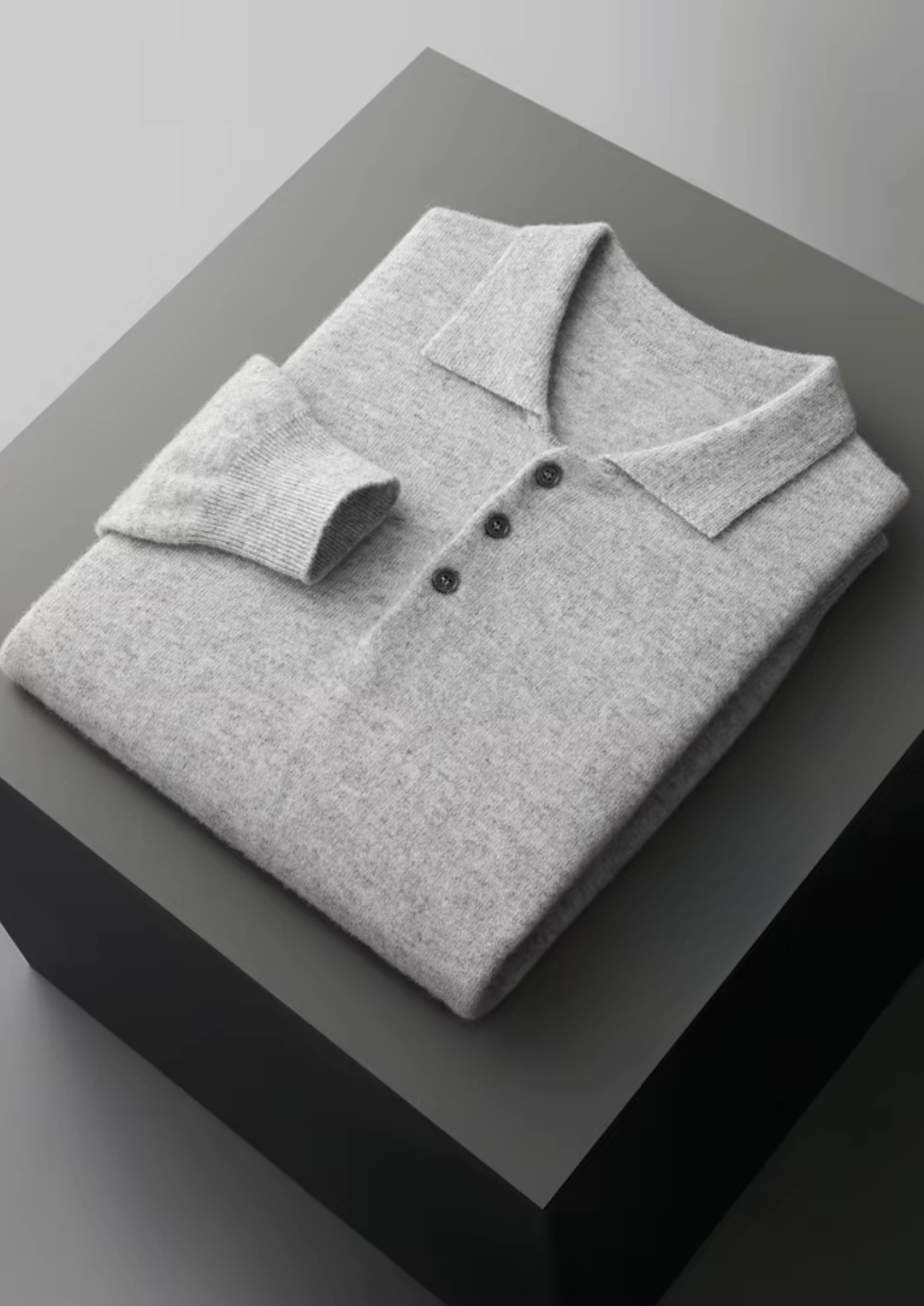 Pure Merino Sweater Polo light grey image 3 #color_light-grey