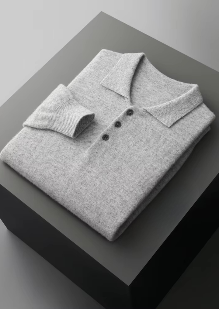 Pure Merino Sweater Polo light grey image 3 #color_light-grey