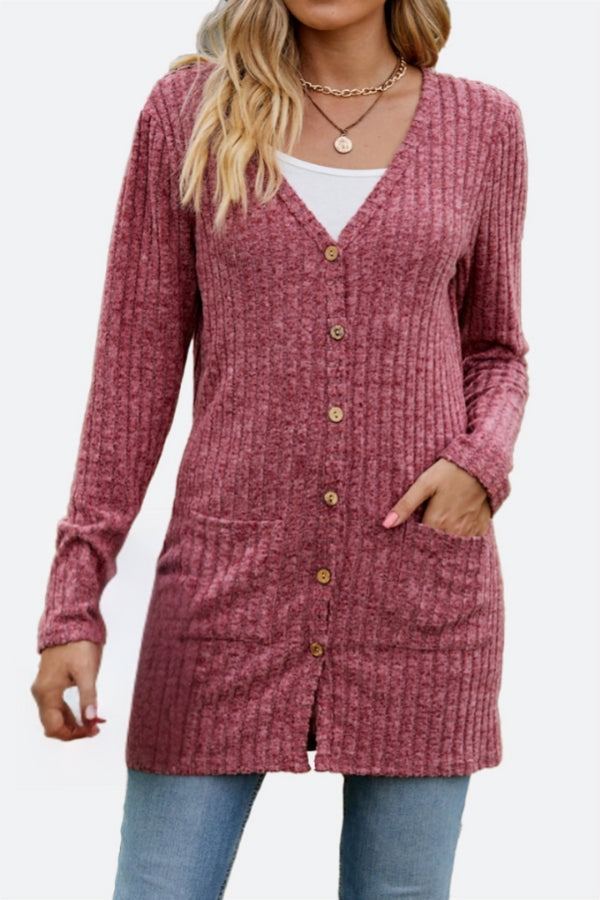 Long, Lightweight, Ultra Soft Knit-like Cardigan red wine image 1 