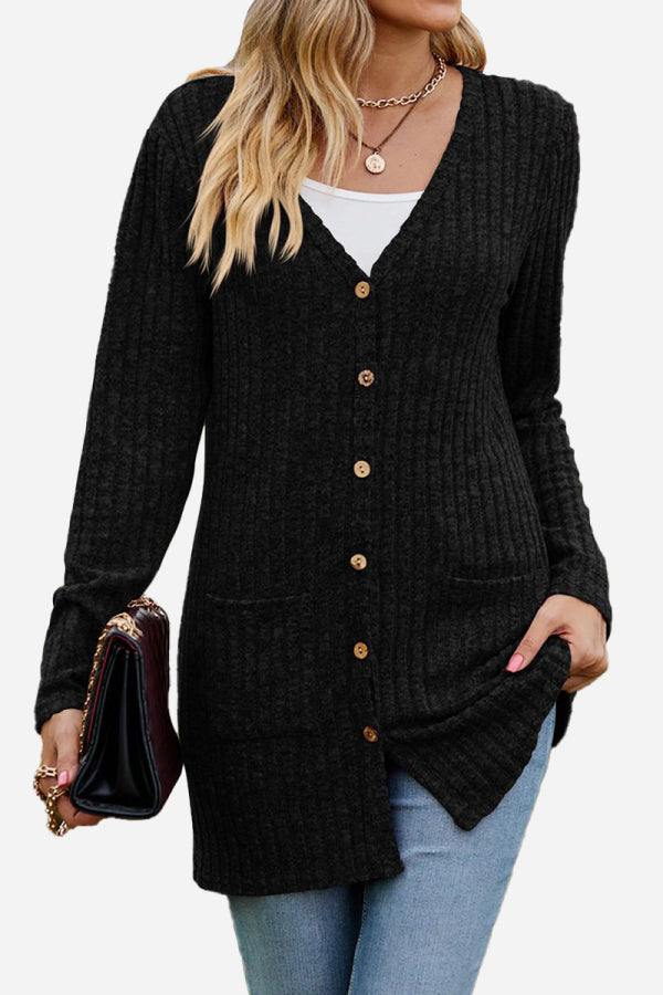 Long, Lightweight, Ultra Soft Knit-like Cardigan black image 1 