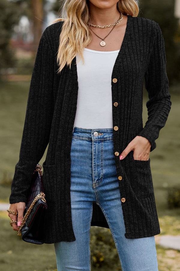Long, Lightweight, Ultra Soft Knit-like Cardigan black image 2 