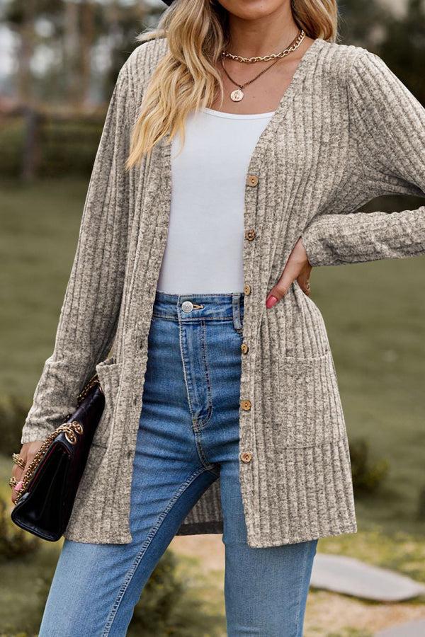 Long, Lightweight, Ultra Soft Knit-like Cardigan khaki image 2 