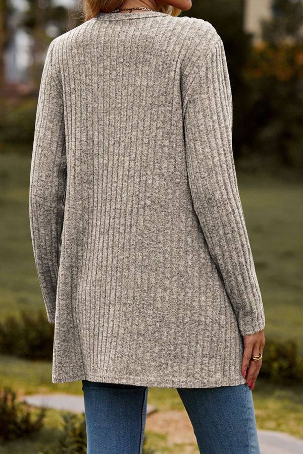 Long, Lightweight, Ultra Soft Knit-like Cardigan khaki image 3 