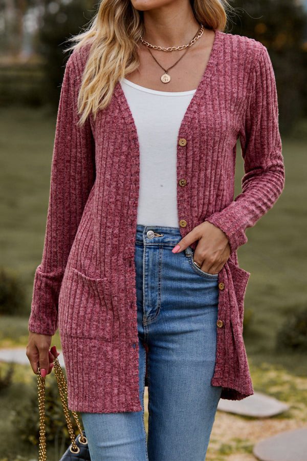 Long, Lightweight, Ultra Soft Knit-like Cardigan red wine image 4 