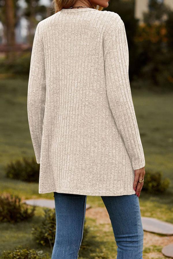 Long, Lightweight, Ultra Soft Knit-like Cardigan apricot image 3 