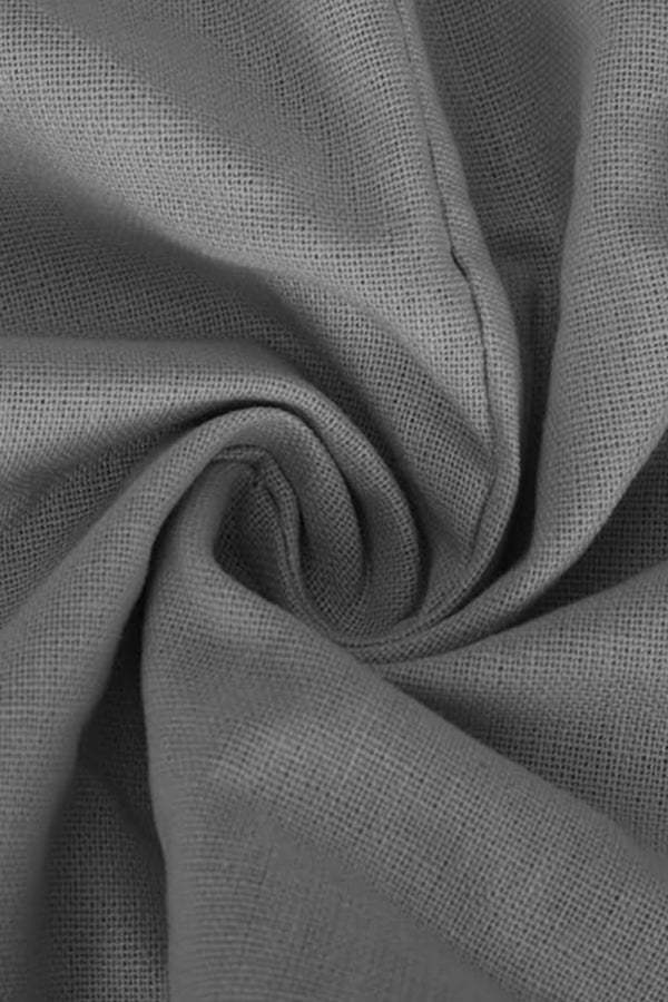 V-neck Cotton Two-Piece Trouser Set gray image 3 
