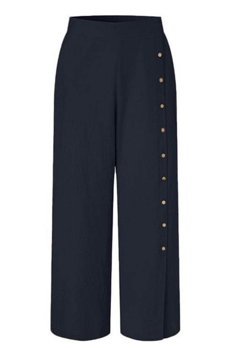 Button Wide Leg Pants dark blue image 2 